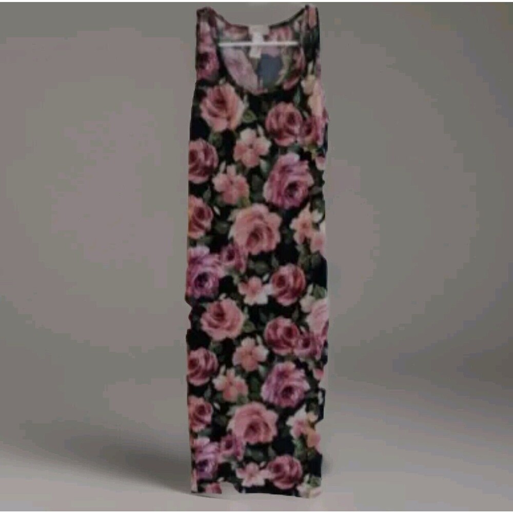 Allysse Dress Women's Small  Sleeveless Round Neck Floral Knee Length Stretch